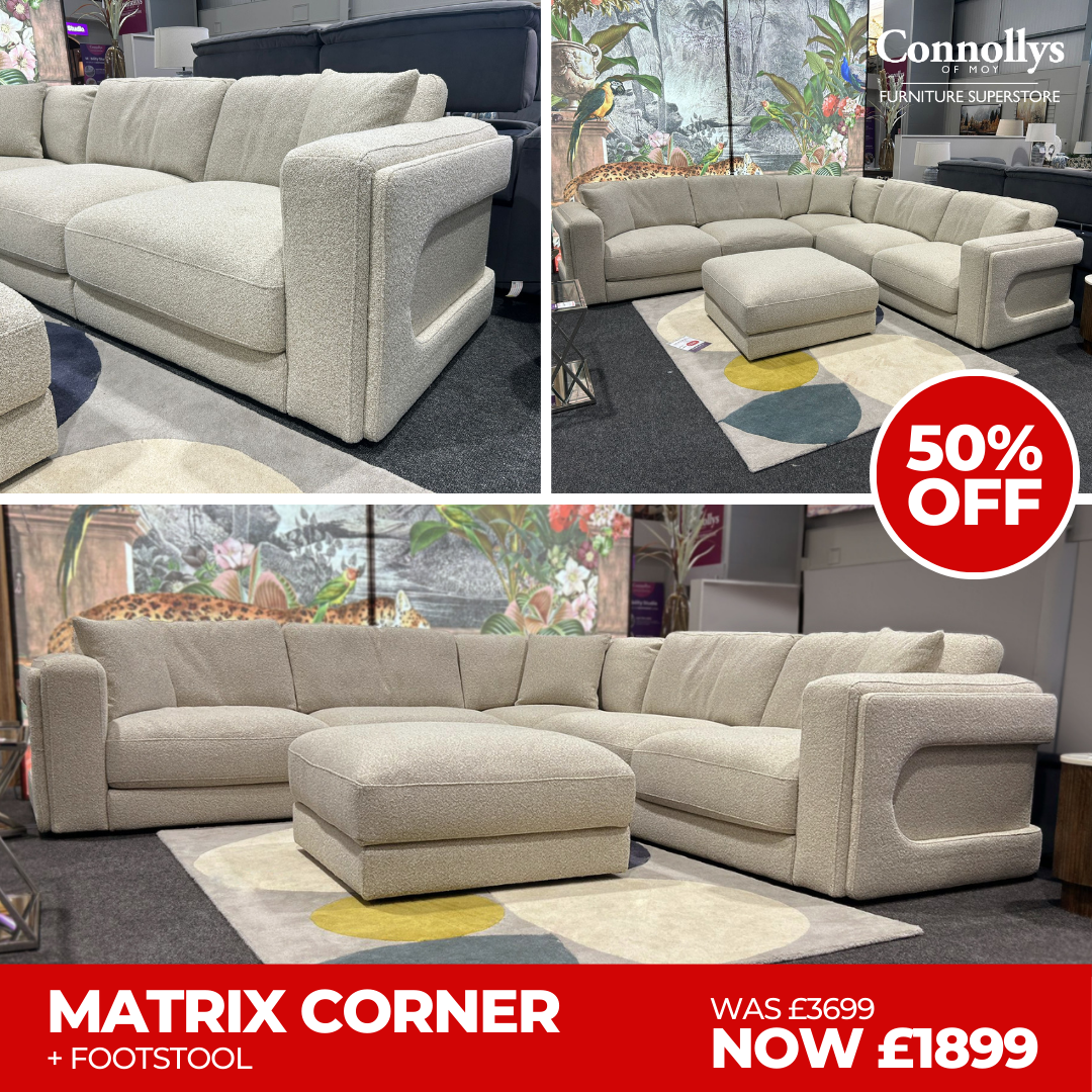 MATRIX CORNER SOFA + FREE FOOTSTOOL