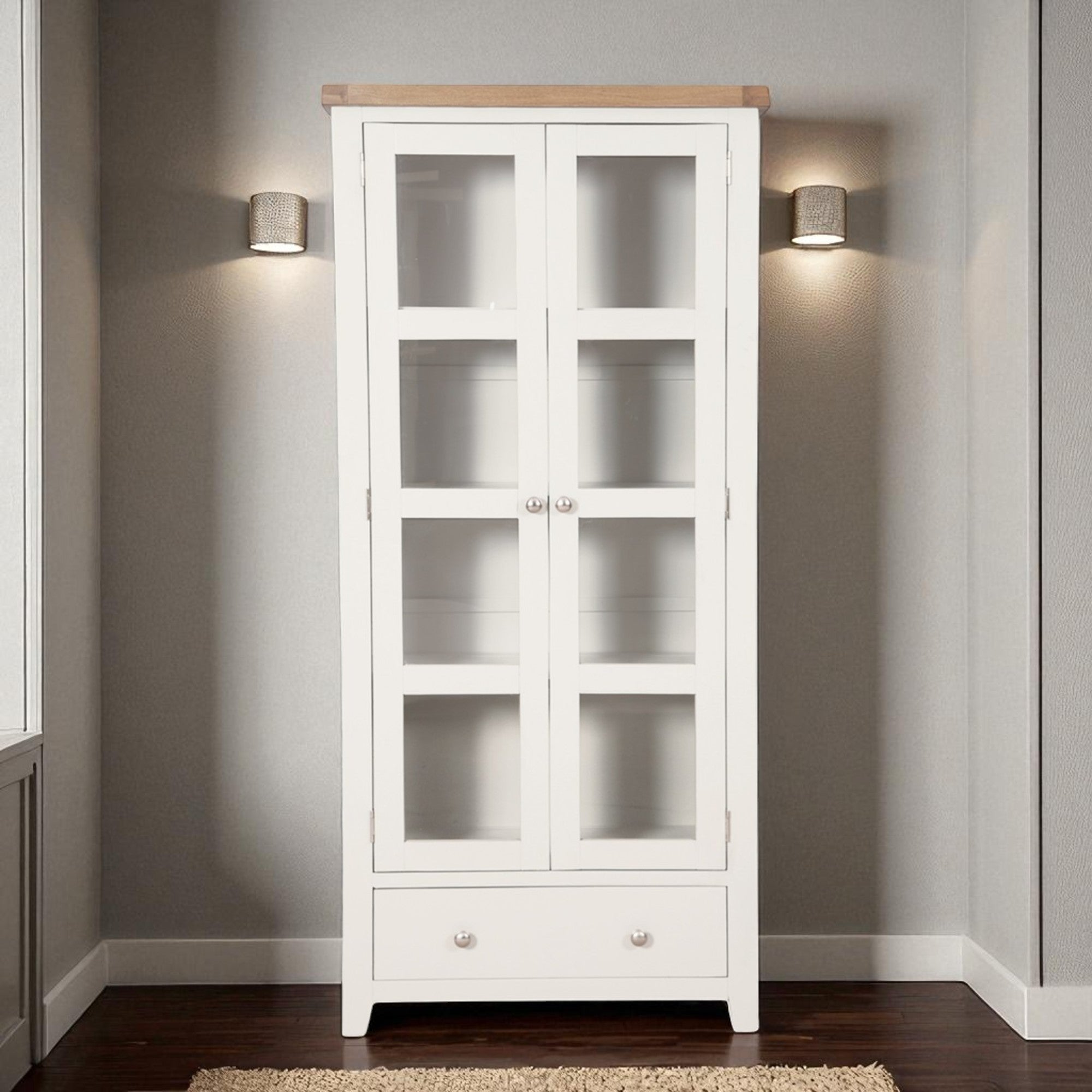 MELBOURNE WHITE DISPLAY CABINET