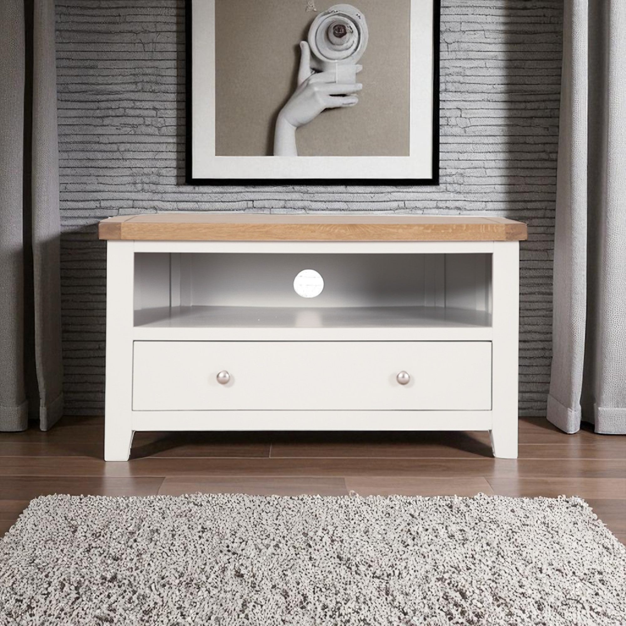 MELBOURNE WHITE CORNER TV CABINET