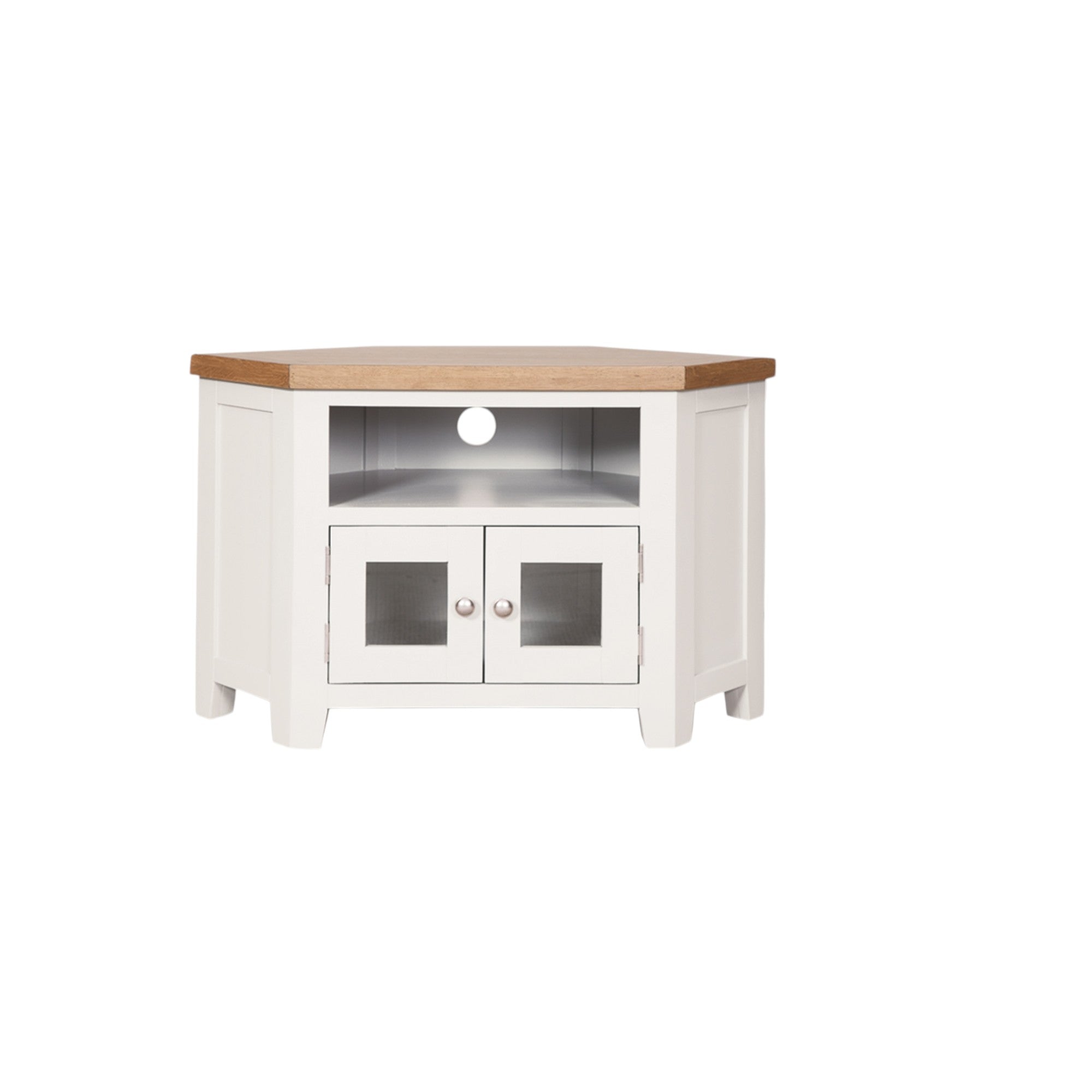 MELBOURNE WHITE GLAZED TV CABINET