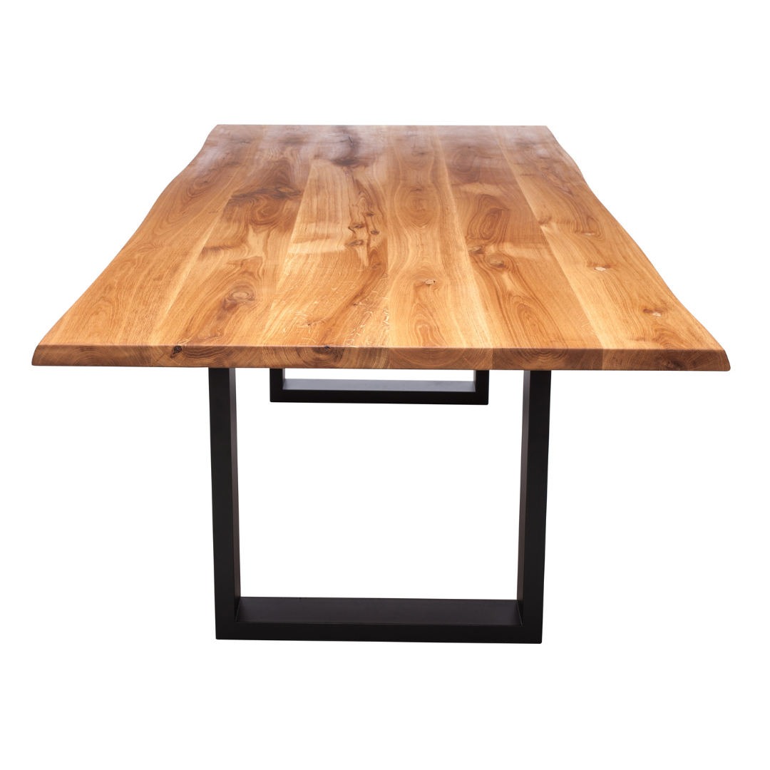 Fargo Oiled Oak Dining Table (A) - Anthracite