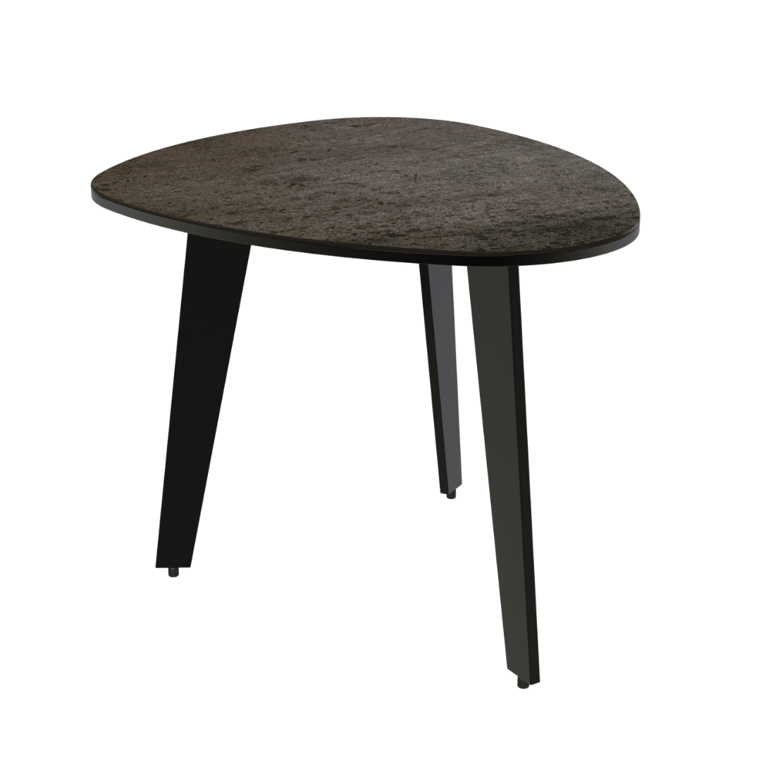 Galet Side Table Steel Dark
