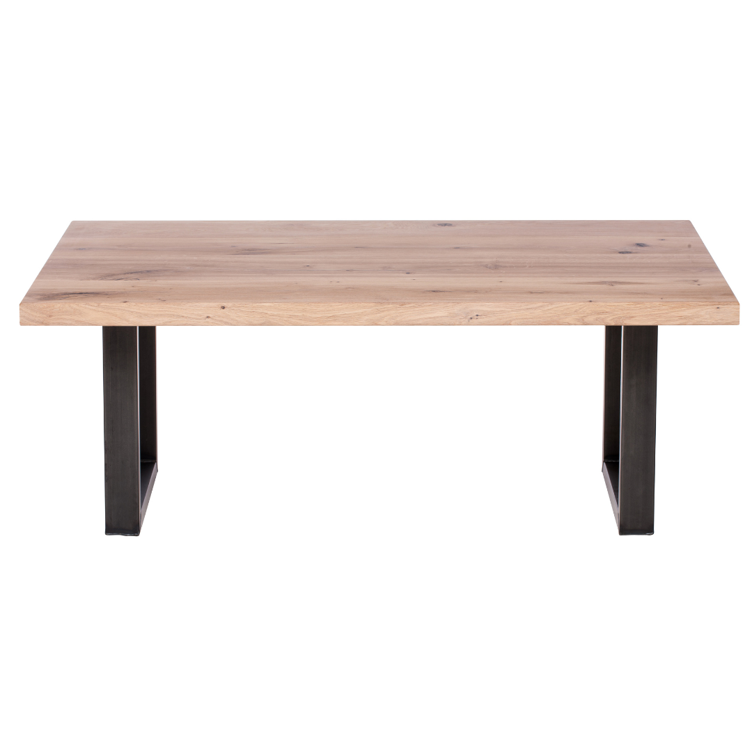 Fargo White Oil Coffee Table (B) - Industrial Steel (Lacquered)