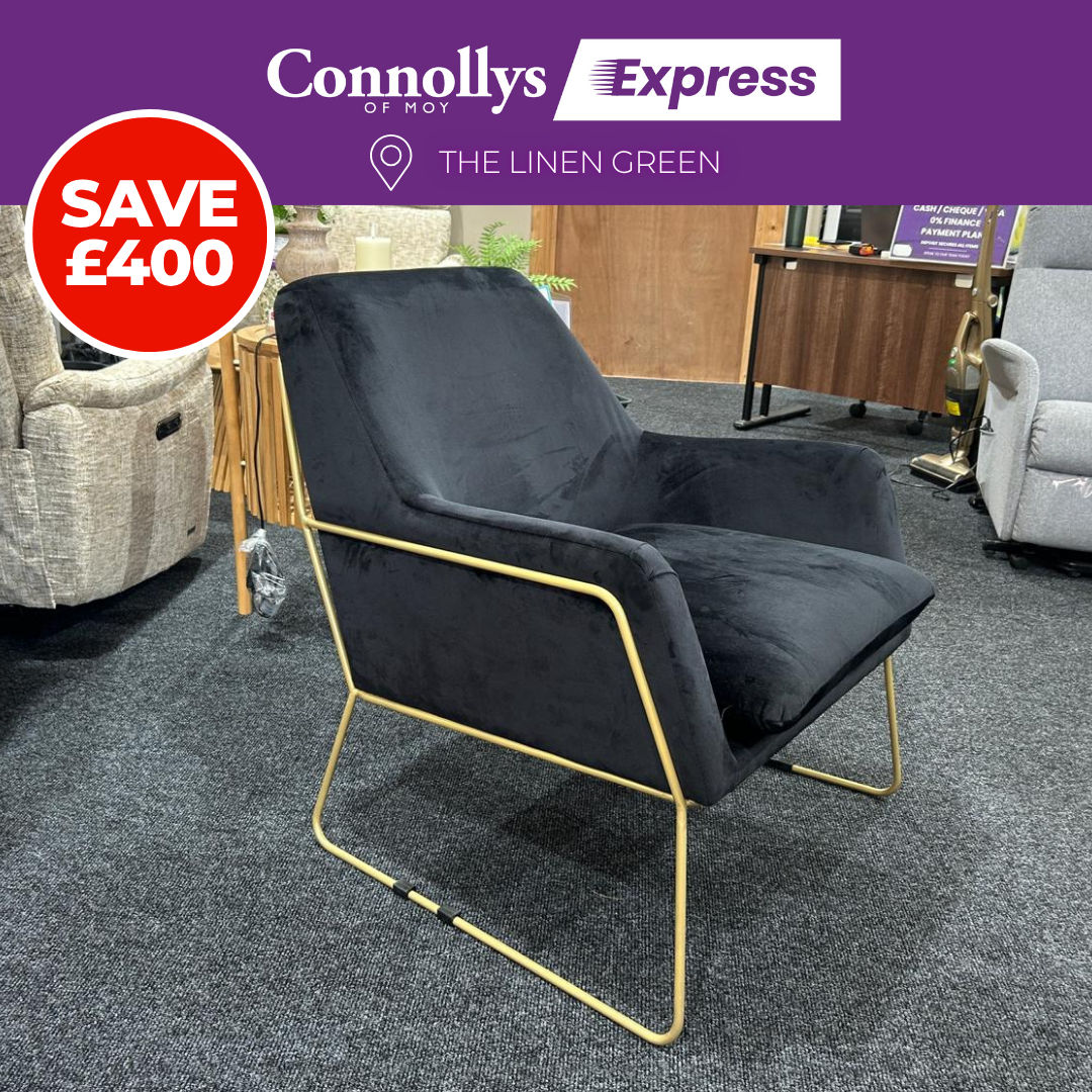 Black Velvet Accent Chair