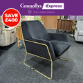 Black Velvet Accent Chair