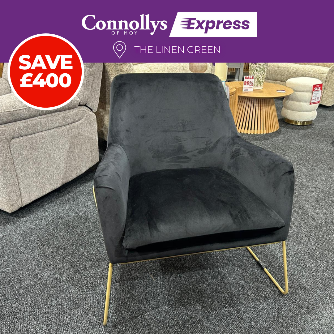 Black Velvet Accent Chair