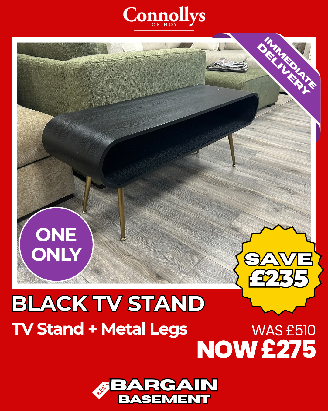 Black TV Stand