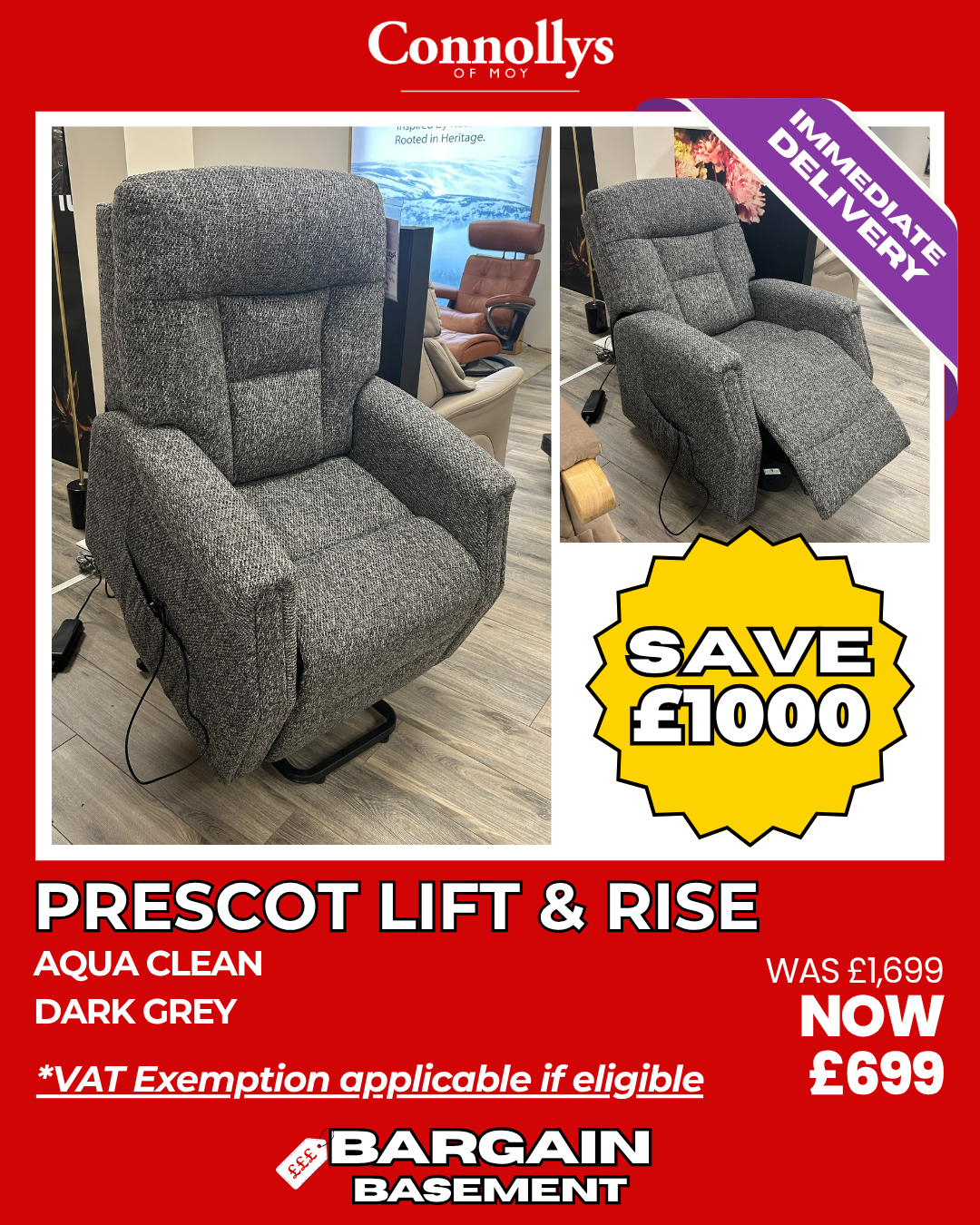 Prescot Lift & Rise Armchair